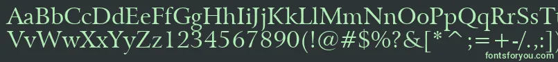 Шрифт BitstreamArrusBt – зелёные шрифты на чёрном фоне