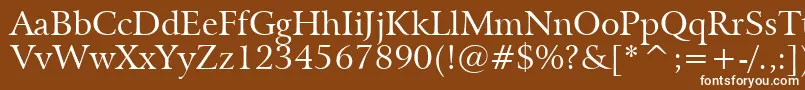 フォントBitstreamArrusBt – 茶色の背景に白い文字