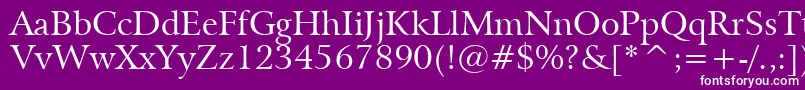 フォントBitstreamArrusBt – 紫の背景に白い文字