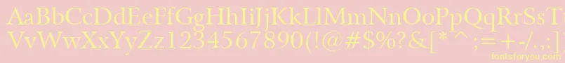 fuente BitstreamArrusBt – Fuentes Amarillas Sobre Fondo Rosa
