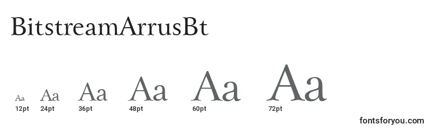 Размеры шрифта BitstreamArrusBt