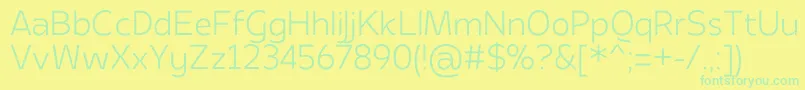 Apricity400 Font – Green Fonts on Yellow Background