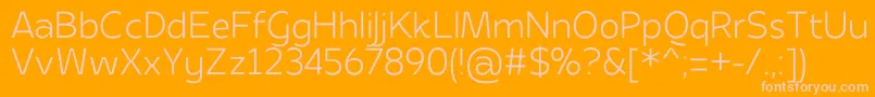 Apricity400 Font – Pink Fonts on Orange Background