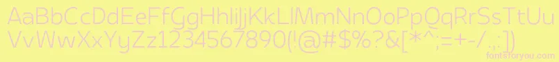 Apricity400 Font – Pink Fonts on Yellow Background