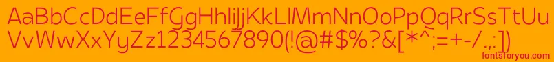 Apricity400 Font – Red Fonts on Orange Background