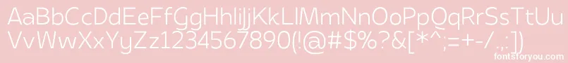 Apricity400 Font – White Fonts on Pink Background