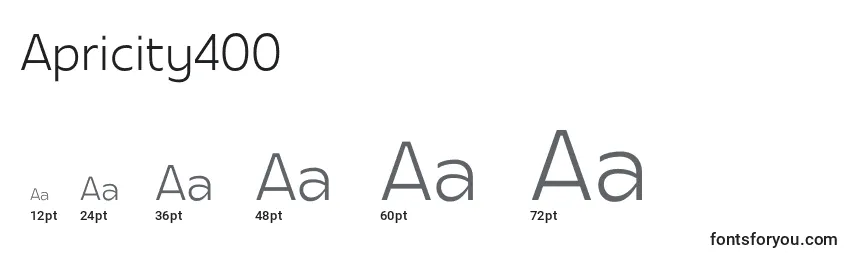 Apricity400 Font Sizes
