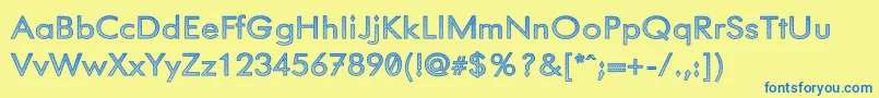 Phoenixarise Font – Blue Fonts on Yellow Background
