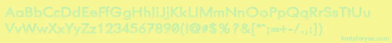 Phoenixarise Font – Green Fonts on Yellow Background