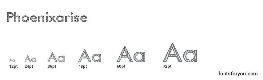 Phoenixarise Font Sizes