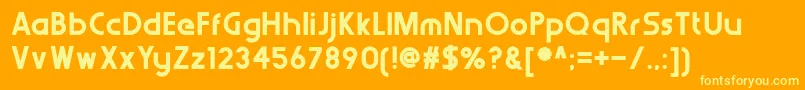 WerkhausBold Font – Yellow Fonts on Orange Background