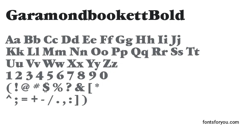 GaramondbookettBold Font – alphabet, numbers, special characters