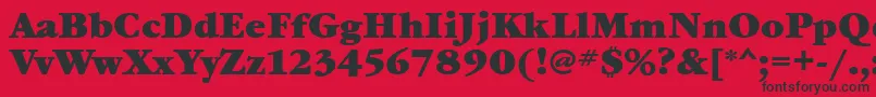 GaramondbookettBold Font – Black Fonts on Red Background