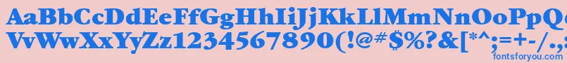 GaramondbookettBold Font – Blue Fonts on Pink Background