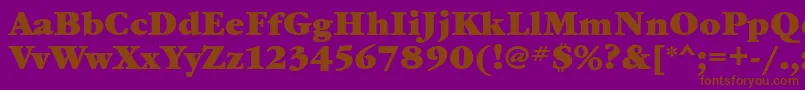 GaramondbookettBold-Schriftart – Braune Schriften auf violettem Hintergrund