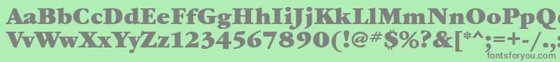 フォントGaramondbookettBold – 緑の背景に灰色の文字