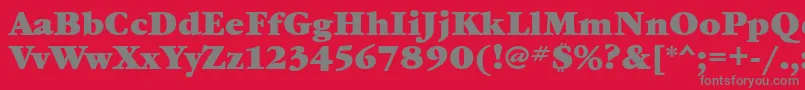 GaramondbookettBold Font – Gray Fonts on Red Background