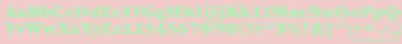 GaramondbookettBold Font – Green Fonts on Pink Background