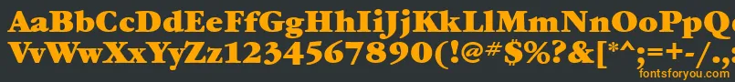 GaramondbookettBold Font – Orange Fonts on Black Background