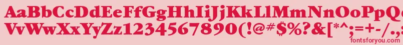 GaramondbookettBold Font – Red Fonts on Pink Background