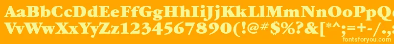 GaramondbookettBold Font – Yellow Fonts on Orange Background