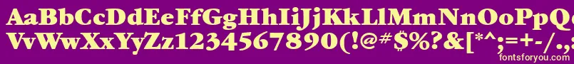 GaramondbookettBold Font – Yellow Fonts on Purple Background