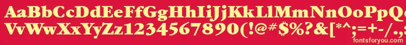 GaramondbookettBold Font – Yellow Fonts on Red Background