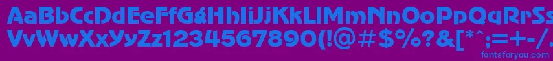 Adver Font – Blue Fonts on Purple Background