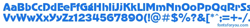 フォントAdver – 白い背景に青い文字