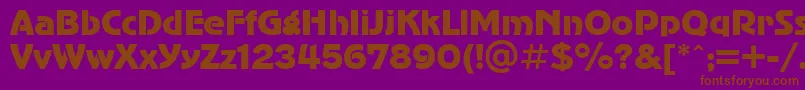 Adver Font – Brown Fonts on Purple Background