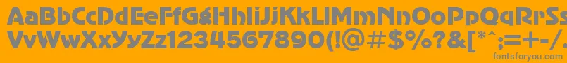 Adver Font – Gray Fonts on Orange Background