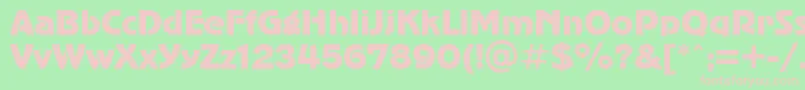 Adver Font – Pink Fonts on Green Background