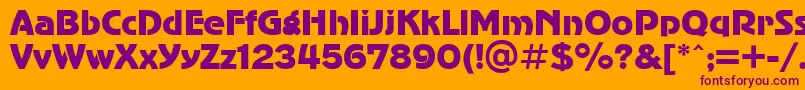 Adver Font – Purple Fonts on Orange Background