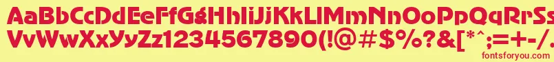 Adver Font – Red Fonts on Yellow Background