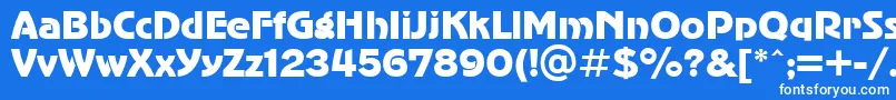 フォントAdver – 青い背景に白い文字