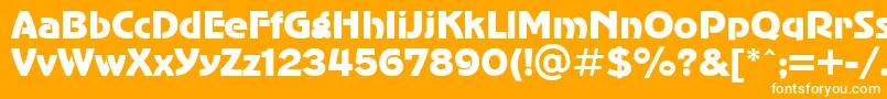 フォントAdver – オレンジの背景に白い文字