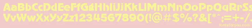 Adver Font – Yellow Fonts on Pink Background