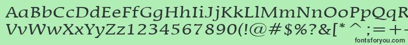 MirrorNormal Font – Black Fonts on Green Background