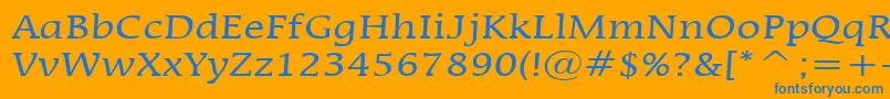 MirrorNormal Font – Blue Fonts on Orange Background