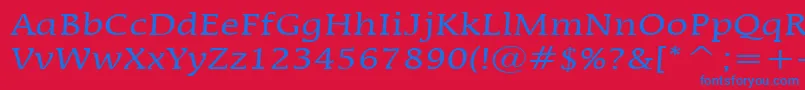 MirrorNormal Font – Blue Fonts on Red Background