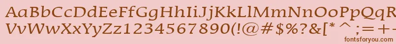 Police MirrorNormal – polices brunes sur fond rose