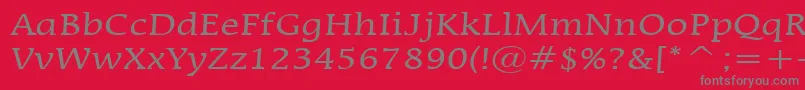 MirrorNormal Font – Gray Fonts on Red Background