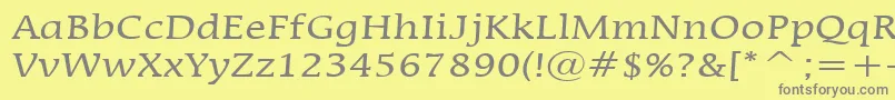 フォントMirrorNormal – 黄色の背景に灰色の文字
