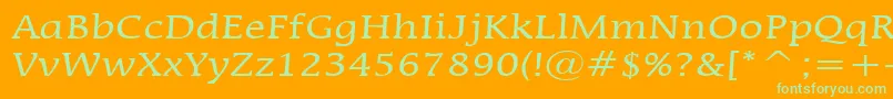 MirrorNormal Font – Green Fonts on Orange Background