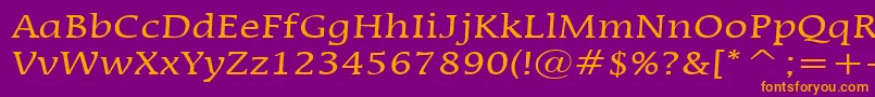MirrorNormal Font – Orange Fonts on Purple Background
