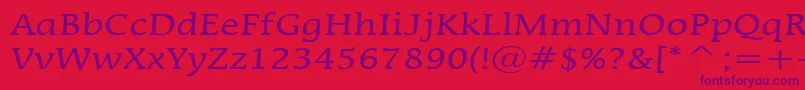 MirrorNormal Font – Purple Fonts on Red Background