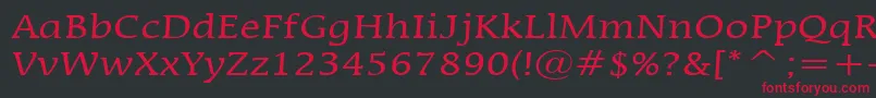 MirrorNormal Font – Red Fonts on Black Background