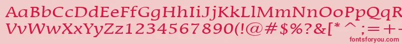フォントMirrorNormal – ピンクの背景に赤い文字