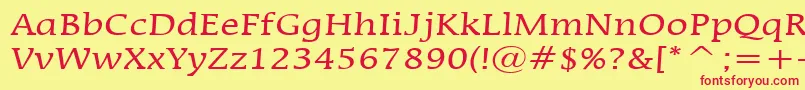 MirrorNormal Font – Red Fonts on Yellow Background