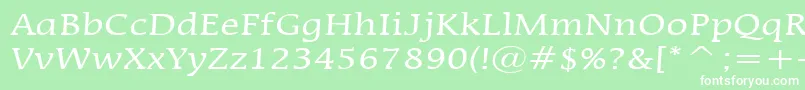 フォントMirrorNormal – 緑の背景に白い文字
